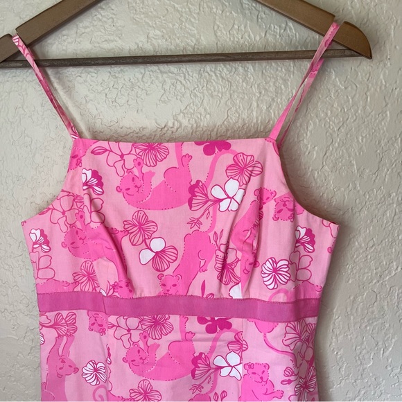 Lilly Pulitzer Pink Panther Dress Y2K Size 4 - Picture 2 of 10